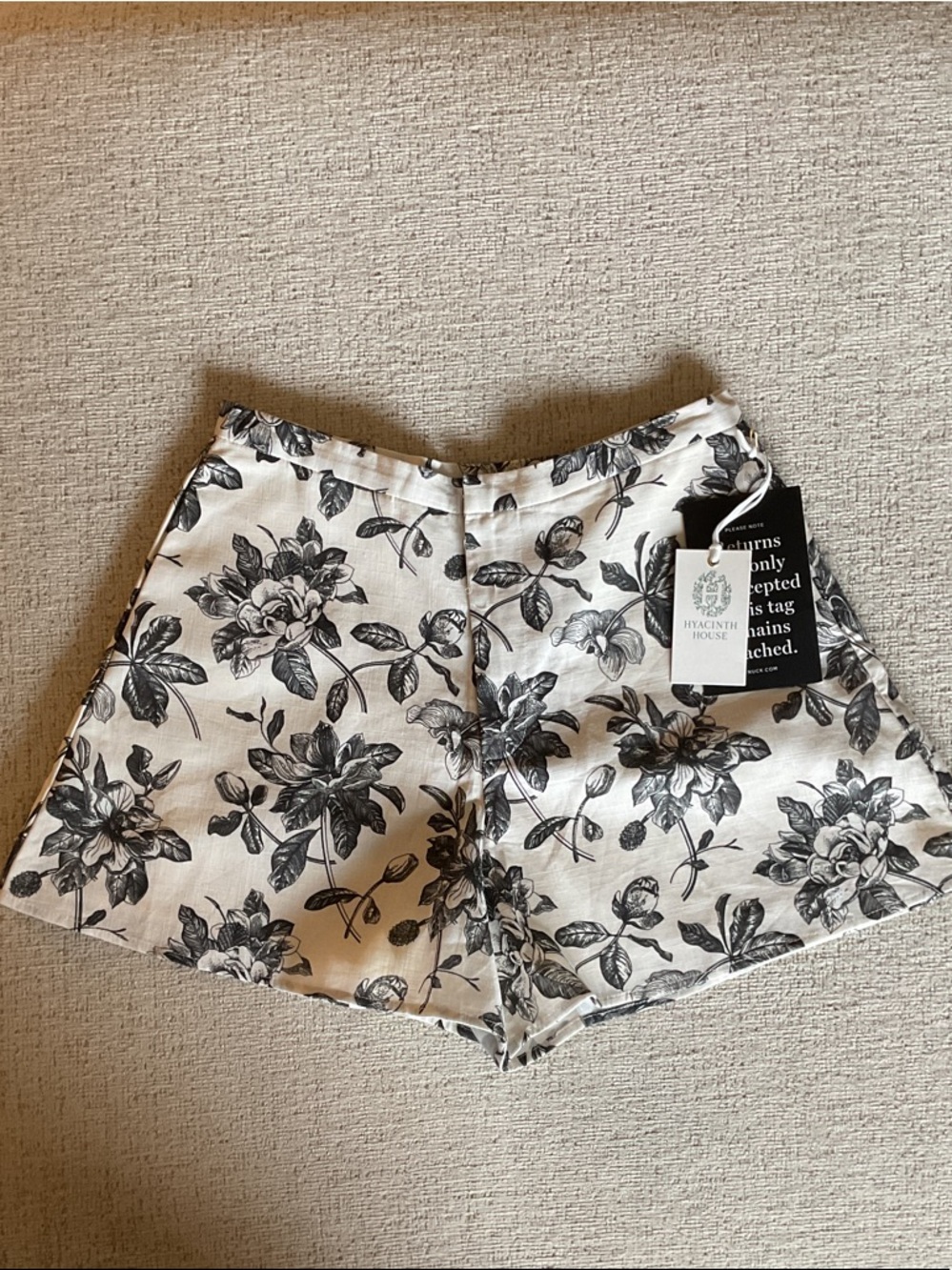 Hyacinth House Black Floral High-Waist Women’s Shorts